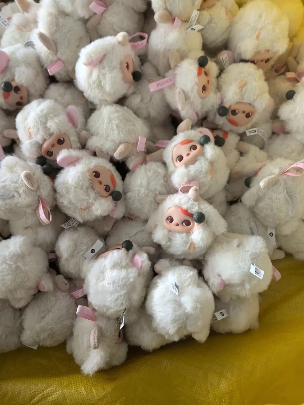 Bulk run of white sheep character plush